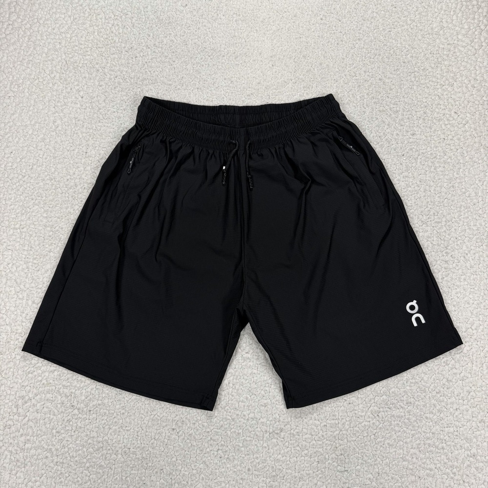 ON Running Shorts Men's M Black Performance Athletic Zip Pockets Athleisure